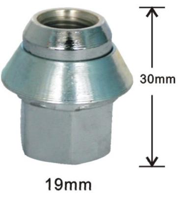 중국 차 합금 바퀴 견과 30mm* 19mm 판매용