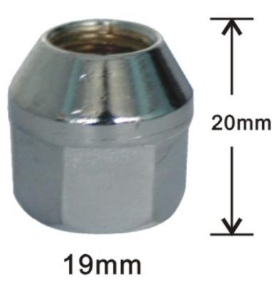 중국 차 합금 바퀴 견과 20mm* 19mm 판매용