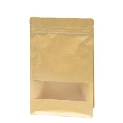 China Recyclable Custom Design Kraft Paper Packaging Bags Stand Up Pouches Package For Tea for sale