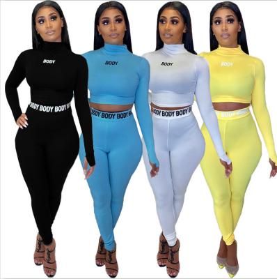 China Anti-wrinkle newcomers crop top sets 2 pieces set good quality women's clothing fall 2021 women clothes for sale