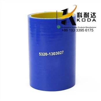 China 5320-1303027-01 Kamaz Silicone Rubber Hose Blue color 5320-1303027-01 D70-120 use for KAMAZ Heavy Truck for sale