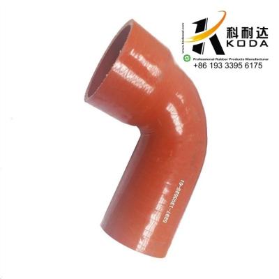 China 6520-1303026-01 Kamaz Silicone Rubber Hose Blue color 6520-1303026-01 D60/70X280/130/ KAMAZ Heavy Truck for sale