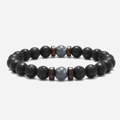 China Wholesale TRENDY Women Men Natural Moonstone Bead Stretch Beaded Bracelets, Lava Stone Jewelry Chakra Diffuser Bracelets for sale