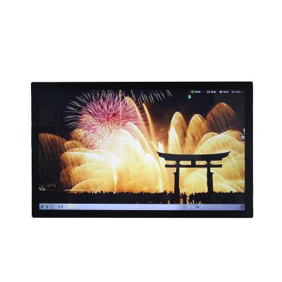 China Metal Case + Tempered Glass Panel 23.8 Inch 1920X1080 LCD Display Screen All In One Flat Capacitive Touch Screen Panel Monitor for sale