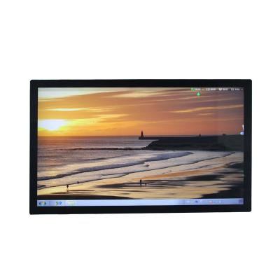 China Metal Case + Tempered Glass Panel 21.5 Inch Embedded Pure Flat Wall Mounted Capacitive Touch With Metal Aluminum Enclosing Monitor for sale