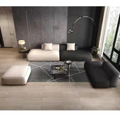 China Hot Selling Durable Real Leather Sofa Set Modern Style Black And White Leather Living Room Sofa for sale