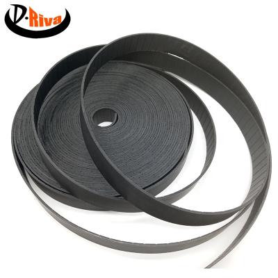 China Wholesale Industrial Transmission Chnia Black Ribbed Wrapped Three V Flat Rubber Material Belt for sale