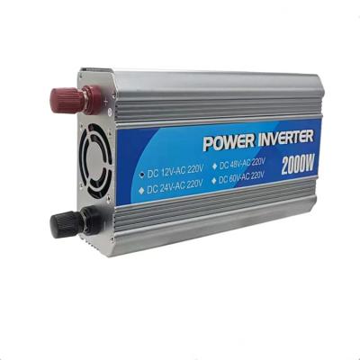 China Wholesale Custom Pure Sine Wave Power Inverter 2000w 12v 24v dc to 110v 220v ac power inverter 260*190*71mm for sale