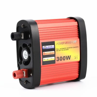 China Red Car China Automobile Inverter 300W Vehicle Mounted Inverter DC12V 24V To 110V 220V Power Converter Booster for sale