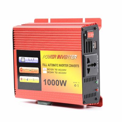 China Red Car China Automobile Inverter 1000W Vehicle Mounted Inverter DC12V 24V To 110V 220V Power Converter Booster for sale