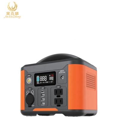 China AC600W PD60W Solar Power System AC600W PD60W 3 Port USB QC3.0 Port Pure Sine Wave Solar Power Supply Outdoor Pure Fast Charging Station for sale