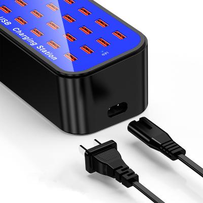 China QC2.0 20 Ports 20A USB Charging Station Multi USB Family Size Fast Charger Desktop USB Charger For Hotel School Store for sale