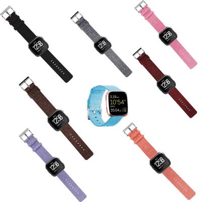 China Fabric Replacement Colorful Strap Accessories Wristbands For Fitbit Versa Fitness Smart Watch for sale