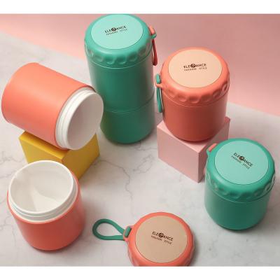 China Hot Sales Freshness Preservation Hot Sales Layer Soup PP Cup Eco-Friendly Plastic Portable Cup Double Take Out Sealed Soup Cups for sale