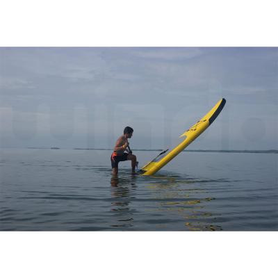 China 380x76x15cm Unisex Yellow Race Touring Inflatable SUP Surfboard Stand Up Paddle Board for sale