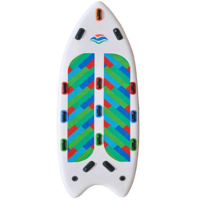 China Double Layer Point 4m Unisex Mega Multi Person Team Multi Inflatable Drop Up Paddle Board Giant Sup for sale