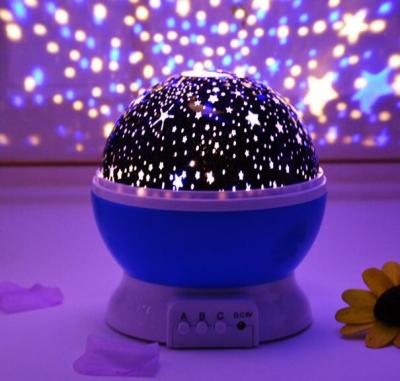 China Romantic Room LED USB Rotating Star Projector Sky Night Lamp With Music for sale