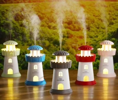 China New Arrival Home Use Creative 150ml OEM USB Mini Lighthouse Air Humidifier for sale