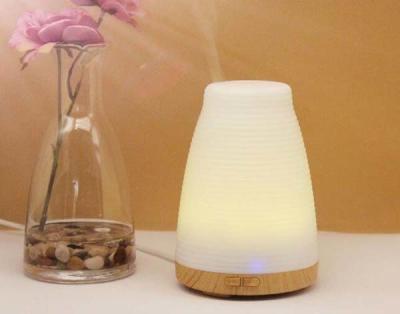 China 100ml Auto Shut-off Ultrasonic Oil Diffuser Cool Mist Aroma Humidifier With Color LED Lights for sale