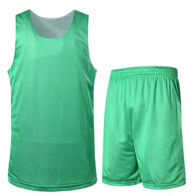 China Style Breathable Reversible Polyester Breathable Shorts And Mesh Top Basketball Uniform For Men for sale