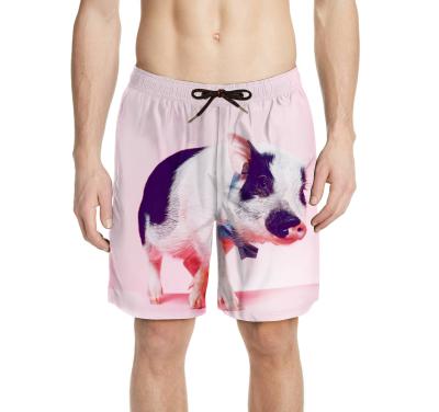 China Factory plus size OEM custom design plain men logo printing plain pink casual water proof swim shorts nylon pigtail shorts for sale