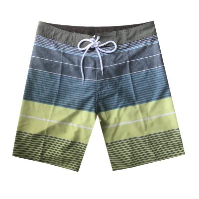 China Factory Plus Size OEM Custom Design Stripe Custom Digital Printing Peachy Drawstring Polyester Swimshorts for sale