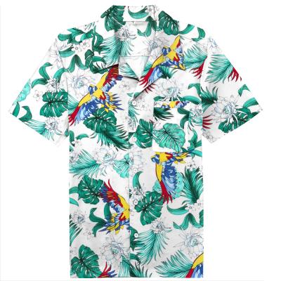 China Anti Shrink England Style Mens Gold Shirts Custom Print Hawaiian Short Sleeve Casual Floral Shirt For Mens Casual Floral Shirt for sale