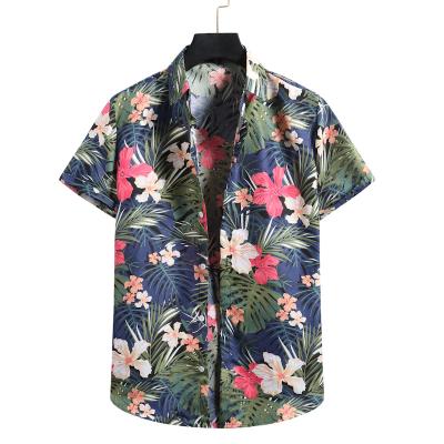 China Custom Made High Quality Anti Shrink Sublimation Aloha Logo Shirts Men Wholesale Hawaiian Floral Casual Shirt for sale