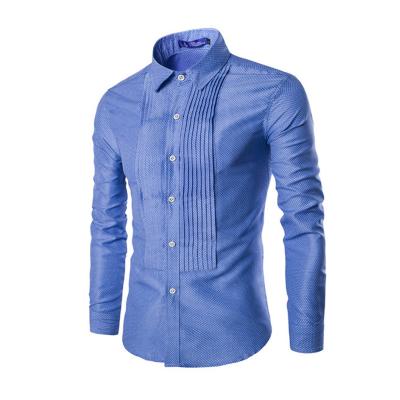 China Fashion Anti-pilling OEM Men's Long Sleeve Collar Slim Fit Casual Dress Shirt Men's Formal Shirts With Printing for sale