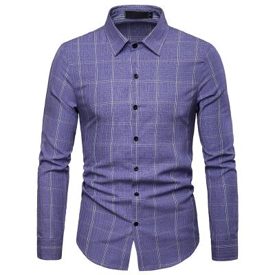 China Anti-pilling Custom 100% Cotton Verified OEM Logo Slim Fit Customized Check Shirts Comfortable Mens Plaid Shirt for sale