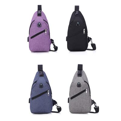 China 2021 High Quality Hot Selling Men Zipper Pouch Cross - Body Bag Sling Bag Chest Bag With USB Filling for sale