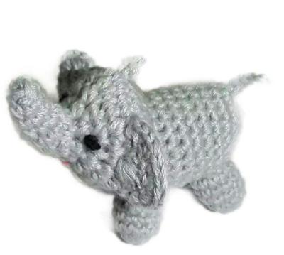 China Cute Crochet Animals Toy Cotton Thread Knitting Elephant Gift Pure Handcraft Key Chain Toys for sale