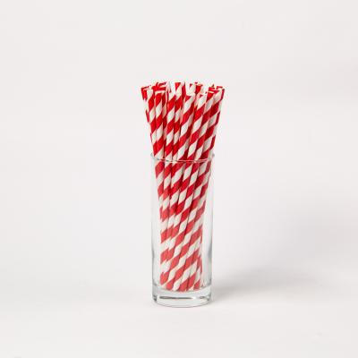 China 2021 Hot Sale Halloween Party Red Stripe Paper Straws Disposable Biodegradable Paper Straws for sale