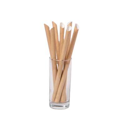 China Hot Selling Eco-Friendly Disposable Straw Paper Straw Biodegradable Bubble Tea Paper March Expo 2022 Packaging Natural Paper Drinking Straws for sale