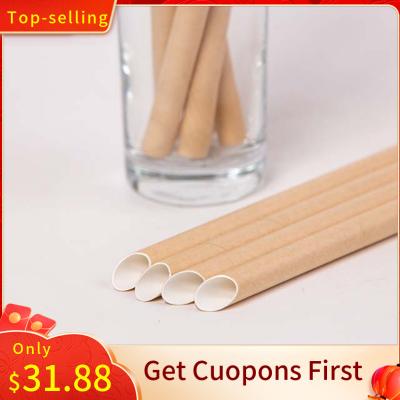 China March Expo 2022 Biodegradable Wholesale Disposable Eco Friendly Drinking Eco Friendly Bamboo Paper Straw for sale