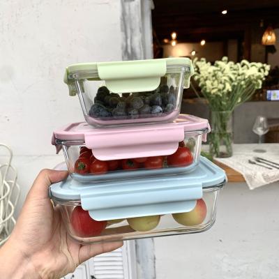 China 6 Piece Microwavable Glass Top Food Storage Containers Set - Newly Innovated BPA Free Hinged Locking Lids - 100% Leak Proof for sale