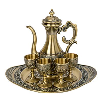 China 2020 viable new European luxury zinc alloy coffee and tea sets for home decoration for sale