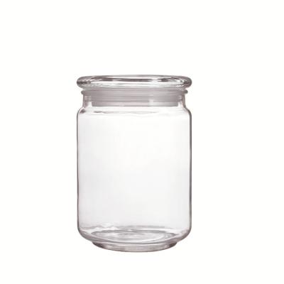 China 2021 Selling Sustainable Hot Airtight Coffee Tea Coffee Sugar Kitchen Food Large Storage Glass Jar With Glass Lid for sale