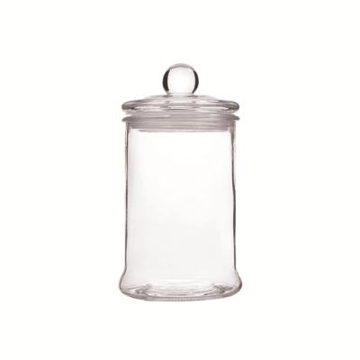 China Viable Factory Direct Tea Coffee Sugar Kitchen Food Storage Glass Airtight Jar With Lid Tea Glass Canister for sale