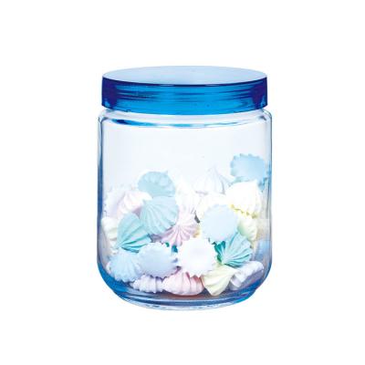 China 2021 Hot Selling Viable 1000/1550/2050ml Mason Jar Sealed Food Candy Clear Glass Storage Jar With Screw Lid for sale