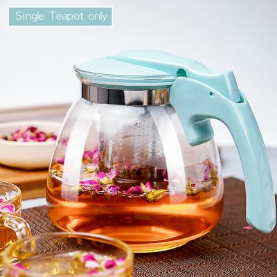 China Restaurant Home Office Hotel Teapot And Coffee Glass Pot With Stainless Steel Filter Factory Supply Cheap Wholesale 900ml Colored Normal JB1901 for sale