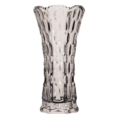 China Multi-pattern Traditional Wholesale Decoration Plant Vase Clear Glass Bottle for sale