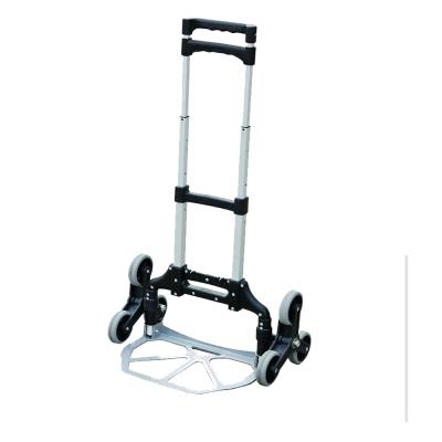 China Climbing Tools 80kg Hand Truck 6 Wheels Foldable Aluminum Stair Trolley Hand Cart for sale