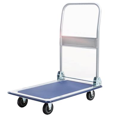 China Tools 150kg Hand Trolley Platform Four Wheel Trolley Foldable Hand Truck for sale