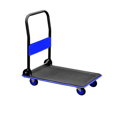 China Tools 300kg Hand Truck Plastic Platform Trolley Foldable Hand Cart for sale