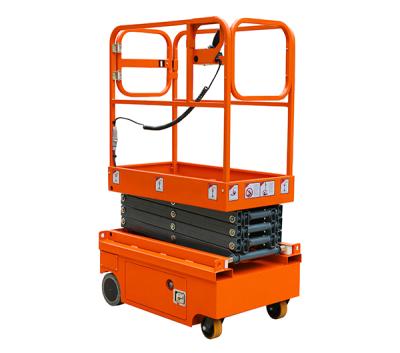 China Building Material Shops 3m Scissor Lift Tiny 3.9m Self Propelled Aerial Work Platform Electric Mobile Scissor Lift for sale