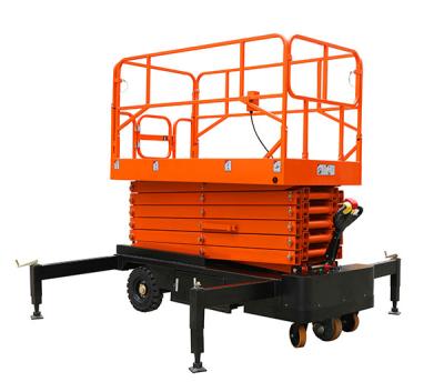 China Building Material Stores DC Motor Aerial Work Platform 12m Electric Scissor Lift Mobile Scissor Lift for sale