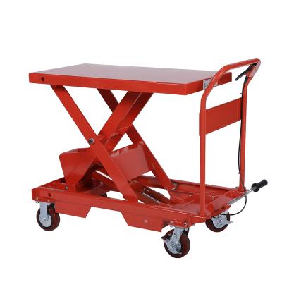 China Building Material Shops 1000KG Portable Hydraulic Scissor Lift Table Table Platform Trolley for sale