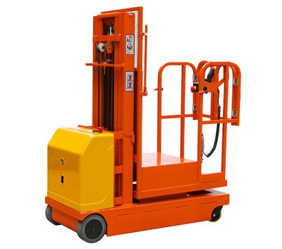 China Building Material Shops 2.7m -4.5m Self Propelled Electric Aerial Work Platform Mobile Order Picker for sale