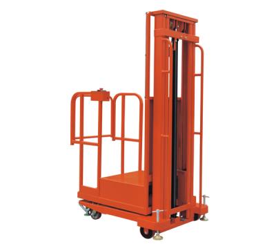 China Building Material Shops Semi-electric Aerial Work Platform Mobile Order Picker 200KG Mobile Order Picker for sale